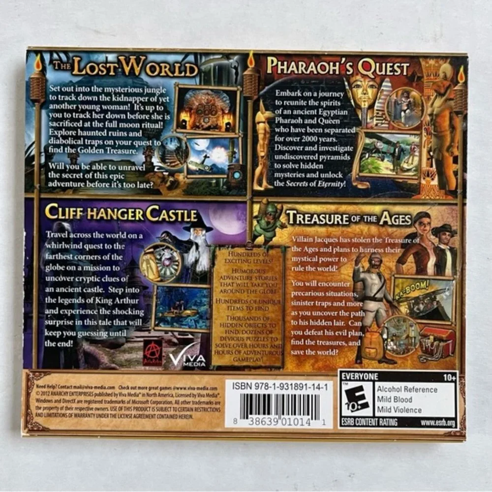 Hide & Secret 4 Pack Treasure of Ages PC Games CD ROM E ESRB Viva Media